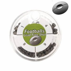 Anchor 4 Compartment Football Shape Split Shot Dispenser ( Non-Toxic; Legal in NY State )