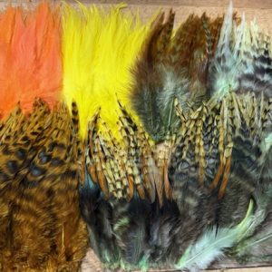 Dyed Strung Variant Hackle: Sculpin Variant, Grizzly Olive, Golden Olive, Chartreuse Grizzly , Peach and Lemon
